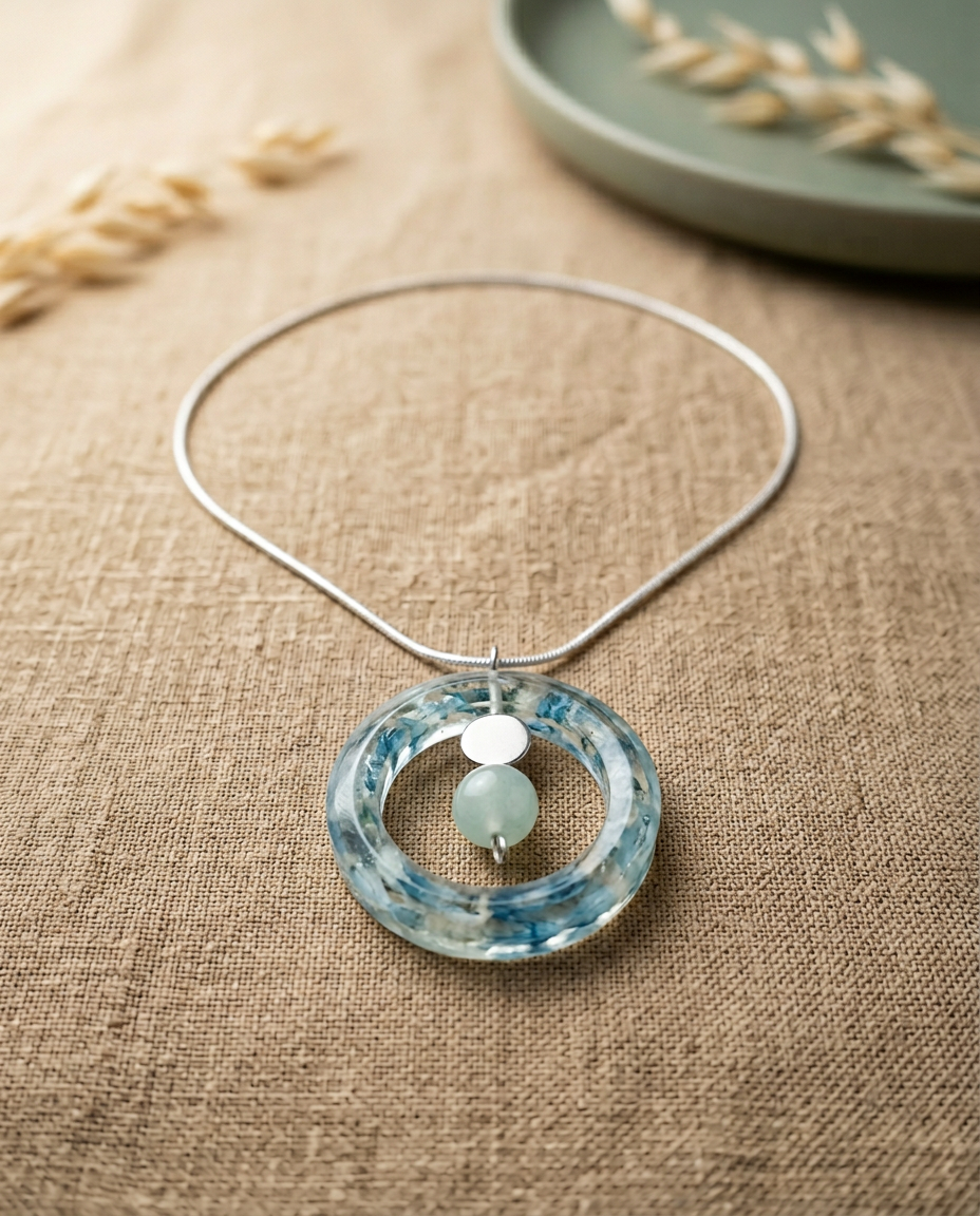 Aqua Halo Pendant