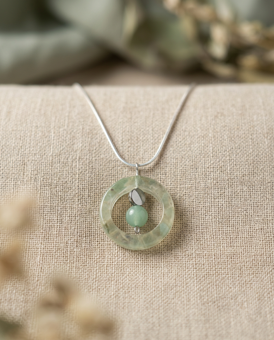 Aventurine Halo Pendant